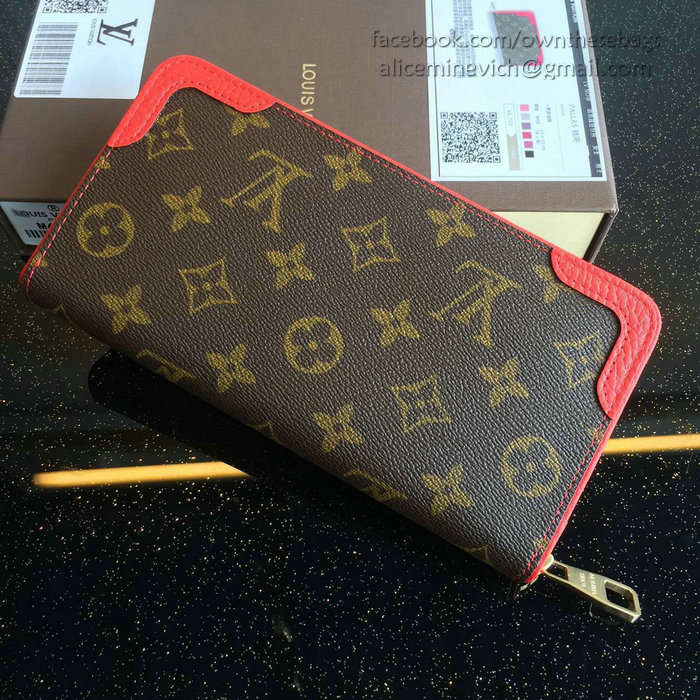 Louis Vuitton Monogram Canvas Zippy Wallet Retiro Cherry M61854