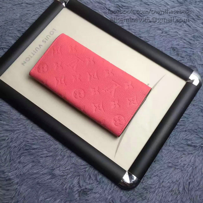 Louis Vuitton Monogram Empreinte Emilie Wallet Hot Pink M62369