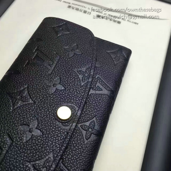 Louis Vuitton Monogram Empreinte Emilie Wallet Noir M62369