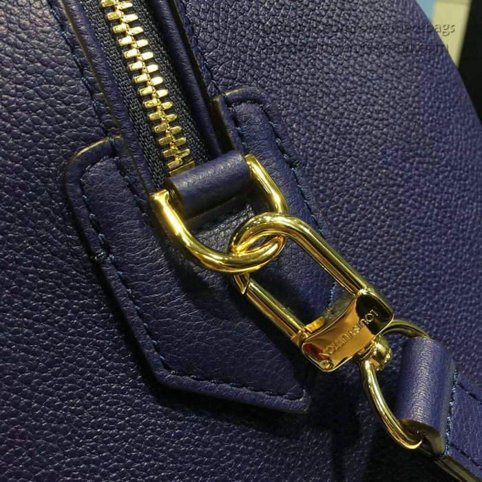 Louis Vuitton Monogram Empreinte Speedy Bandouliere Blue M42406