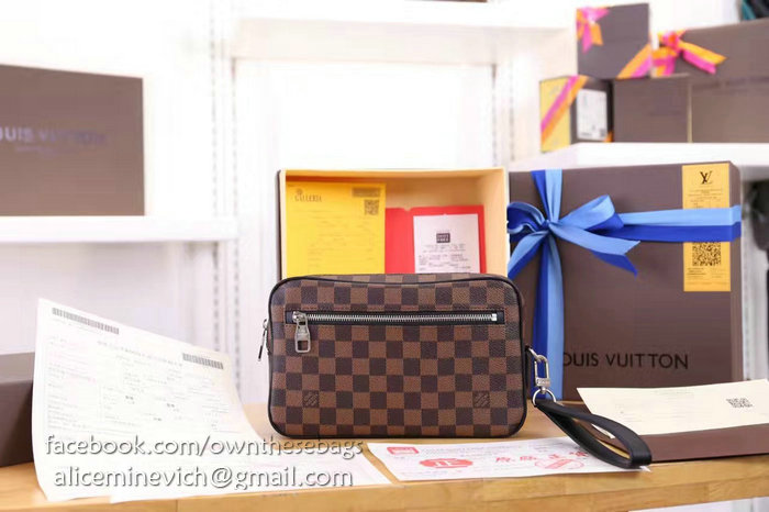 Louis Vuitton Damier Ebene Canvas Kasai Clutch M42838