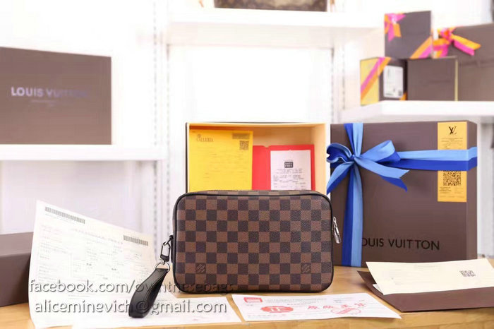 Louis Vuitton Damier Ebene Canvas Kasai Clutch M42838