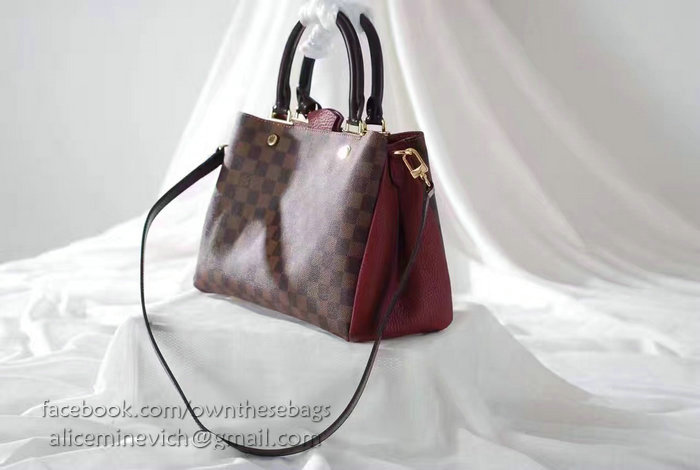 Louis Vuitton Damier Ebene Canvas Brittany Bordeaux N41674