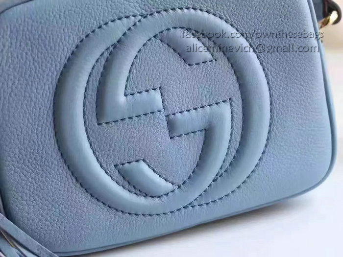 Gucci Soho Leather Disco Bag Blue 308364