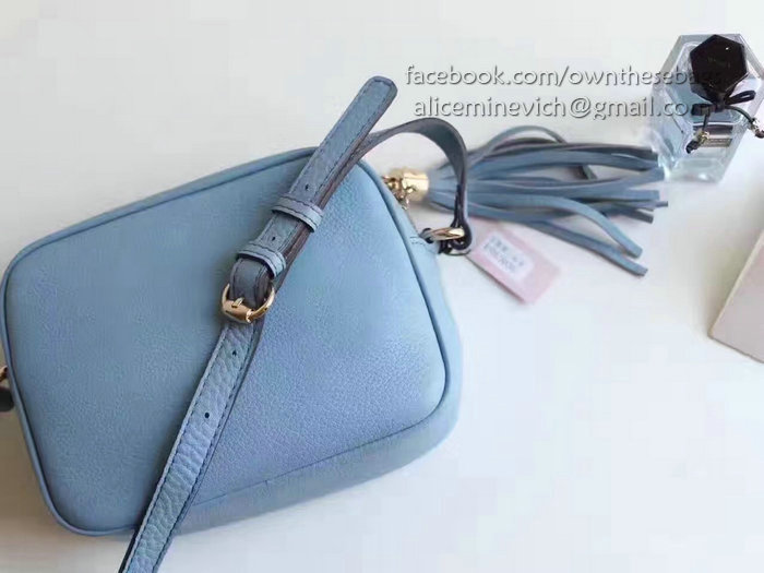 Gucci Soho Leather Disco Bag Blue 308364