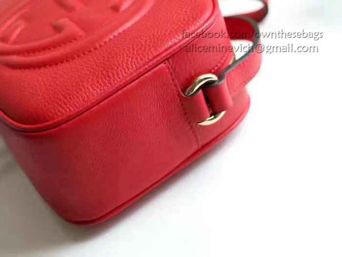 Gucci Soho Leather Disco Bag Red 308364