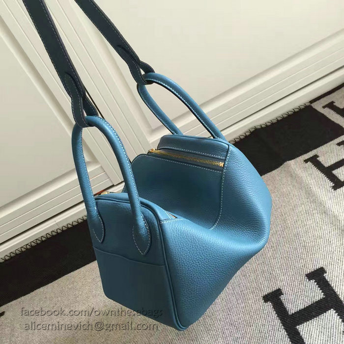 Hermes Lindy 26 Bag Blue Togo Calfskin Leather HLD2630