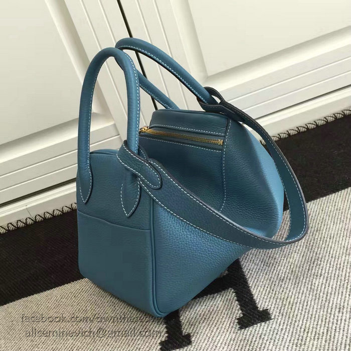 Hermes Lindy 26 Bag Blue Togo Calfskin Leather HLD2630