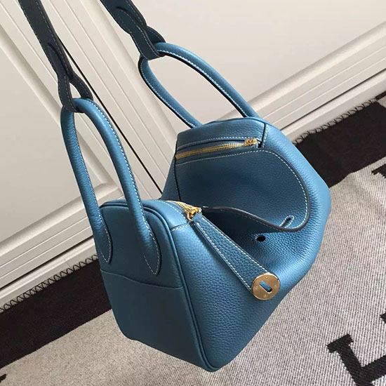 Hermes Lindy 26 Bag Blue Togo Calfskin Leather HLD2630