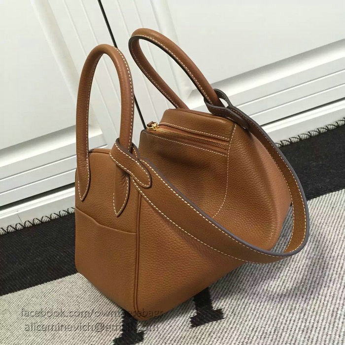 Hermes Lindy 26 Bag Brown Togo Calfskin Leather HLD2630