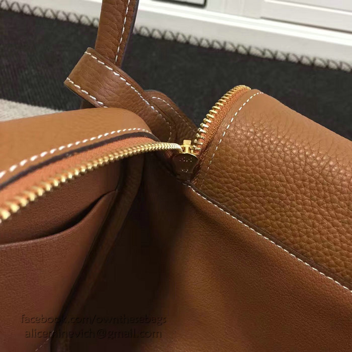 Hermes Lindy 26 Bag Brown Togo Calfskin Leather HLD2630