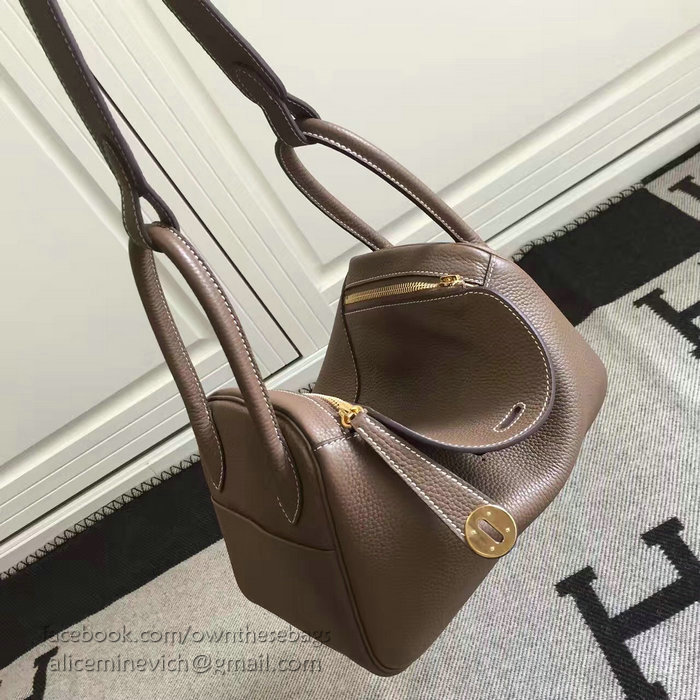 Hermes Lindy 26 Bag Chocolate Togo Calfskin Leather HLD2630