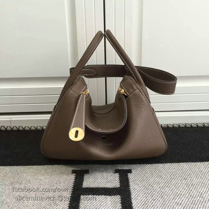 Hermes Lindy 26 Bag Chocolate Togo Calfskin Leather HLD2630