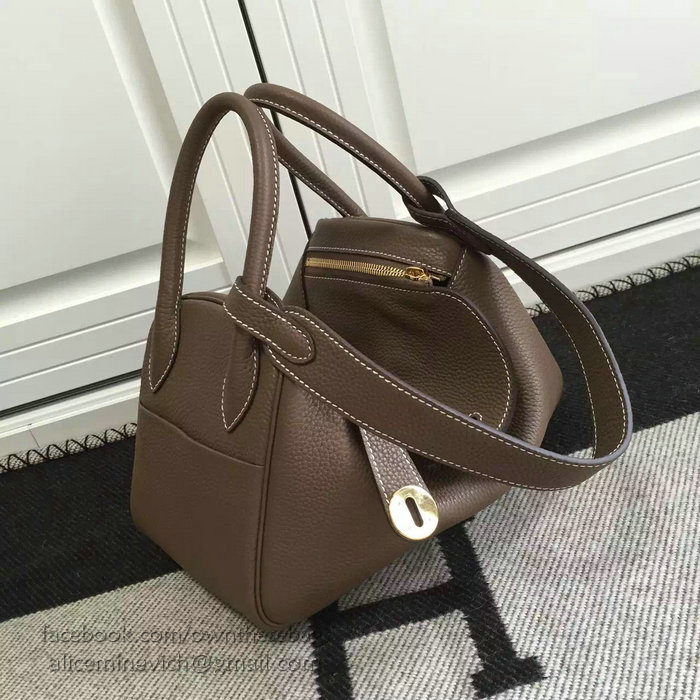 Hermes Lindy 26 Bag Chocolate Togo Calfskin Leather HLD2630