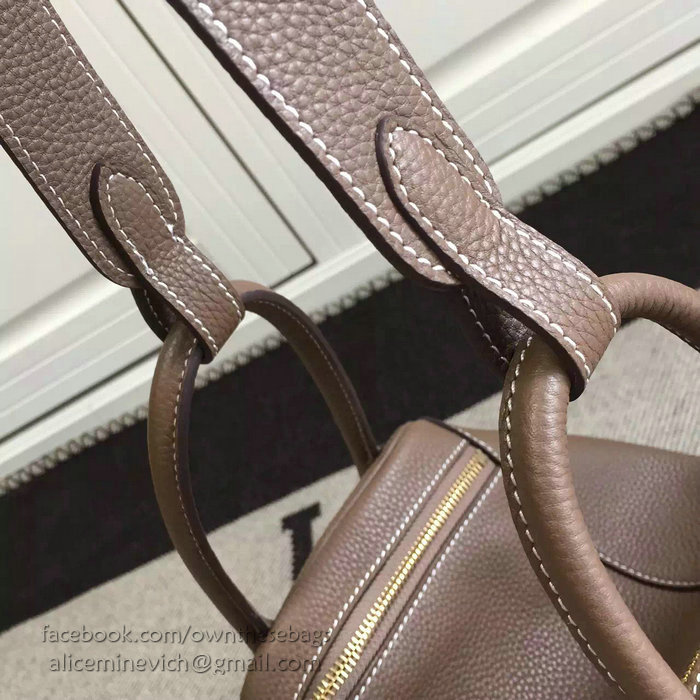 Hermes Lindy 26 Bag Chocolate Togo Calfskin Leather HLD2630