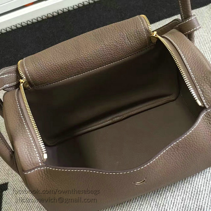 Hermes Lindy 26 Bag Chocolate Togo Calfskin Leather HLD2630