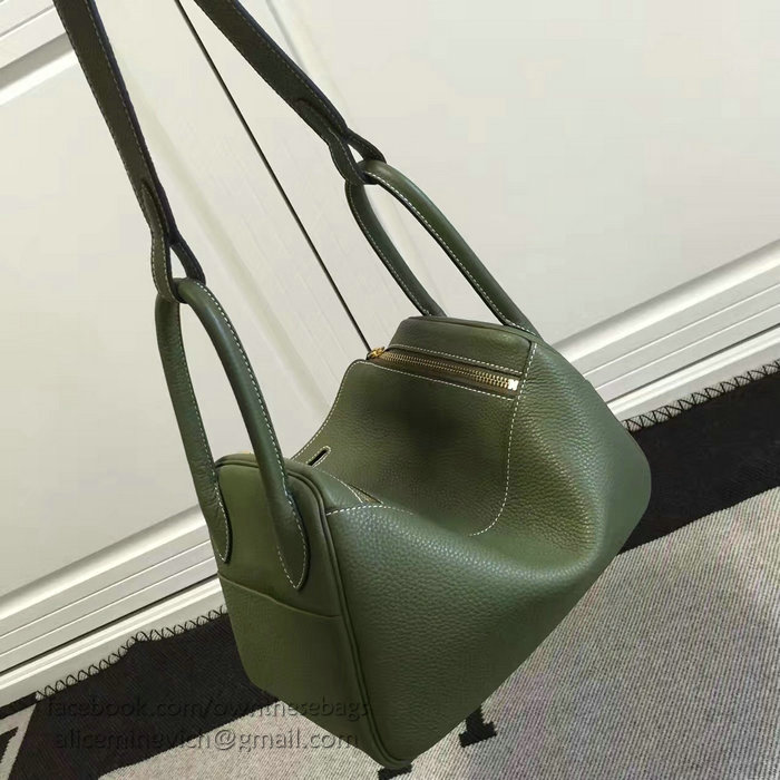 Hermes Lindy 26 Bag Green Togo Calfskin Leather HLD2630