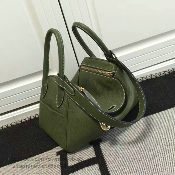 Hermes Lindy 26 Bag Green Togo Calfskin Leather HLD2630