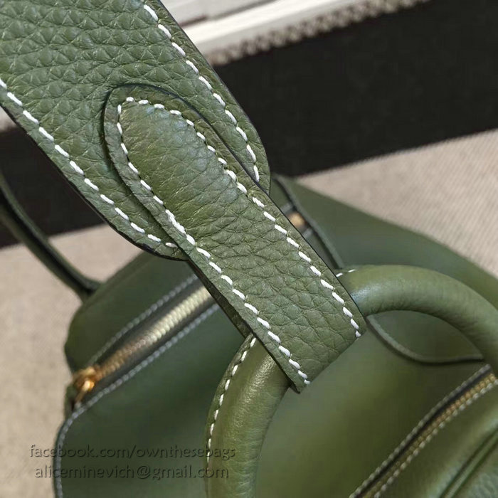 Hermes Lindy 26 Bag Green Togo Calfskin Leather HLD2630