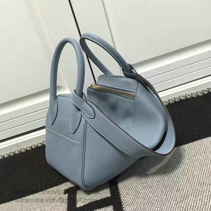 Hermes Lindy 26 Bag Light Blue Togo Calfskin Leather HLD2630