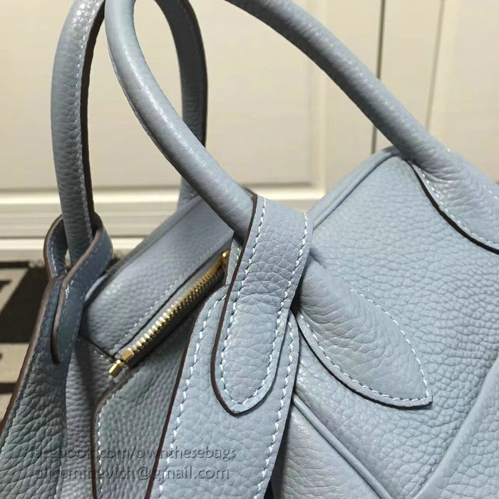 Hermes Lindy 26 Bag Light Blue Togo Calfskin Leather HLD2630