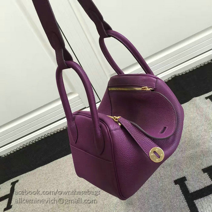 Hermes Lindy 26 Bag Magenta Togo Calfskin Leather HLD2630