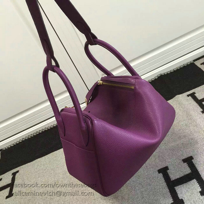 Hermes Lindy 26 Bag Magenta Togo Calfskin Leather HLD2630