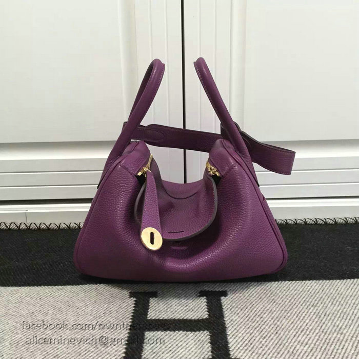 Hermes Lindy 26 Bag Magenta Togo Calfskin Leather HLD2630