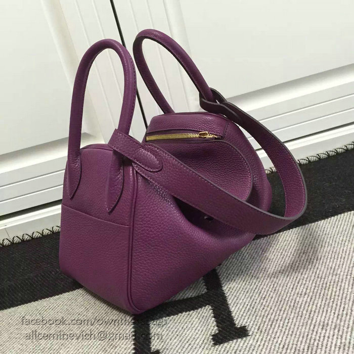 Hermes Lindy 26 Bag Magenta Togo Calfskin Leather HLD2630