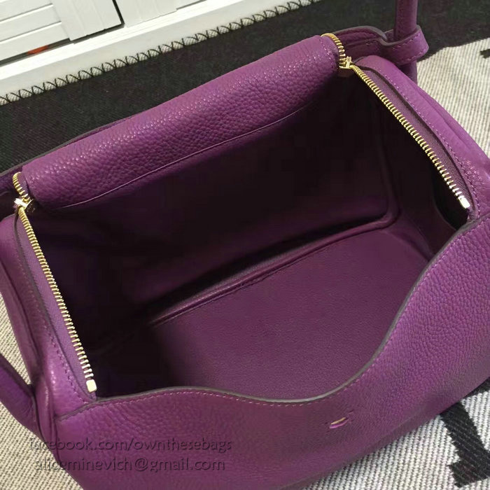 Hermes Lindy 26 Bag Magenta Togo Calfskin Leather HLD2630