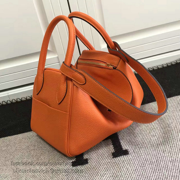 Hermes Lindy 26 Bag Orange Togo Calfskin Leather HLD2630