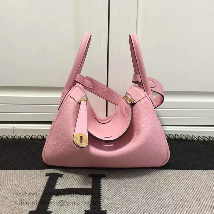 Hermes Lindy 26 Bag Pink Togo Calfskin Leather HLD2630