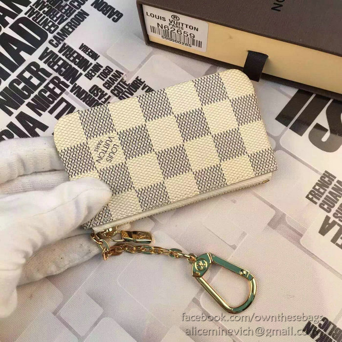 Louis Vuitton Damier Azur Canvas Key Pouch M62650