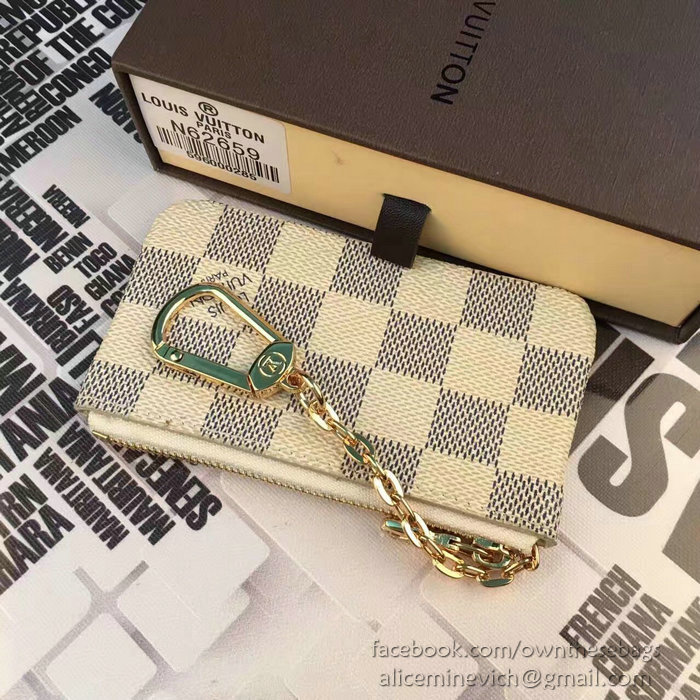 Louis Vuitton Damier Azur Canvas Key Pouch M62650