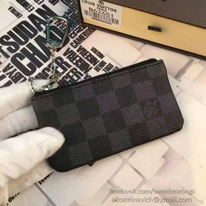 Louis Vuitton Damier Graphite Canvas Key Pouch M62650