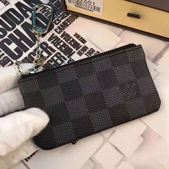 Louis Vuitton Damier Graphite Canvas Key Pouch M62650