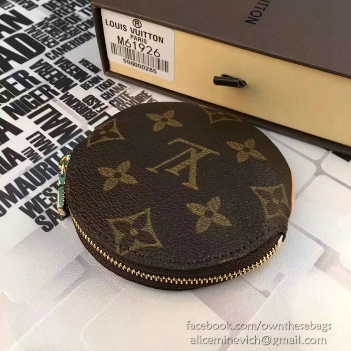 Louis Vuitton Monogram Canvas Round Coin Purse M61926