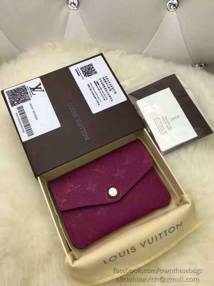 Louis Vuitton Monogram Empreinte Key Pouch Burgundy M60633