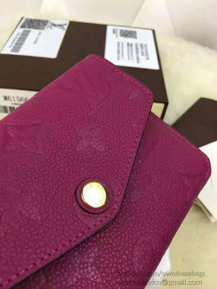 Louis Vuitton Monogram Empreinte Key Pouch Burgundy M60633