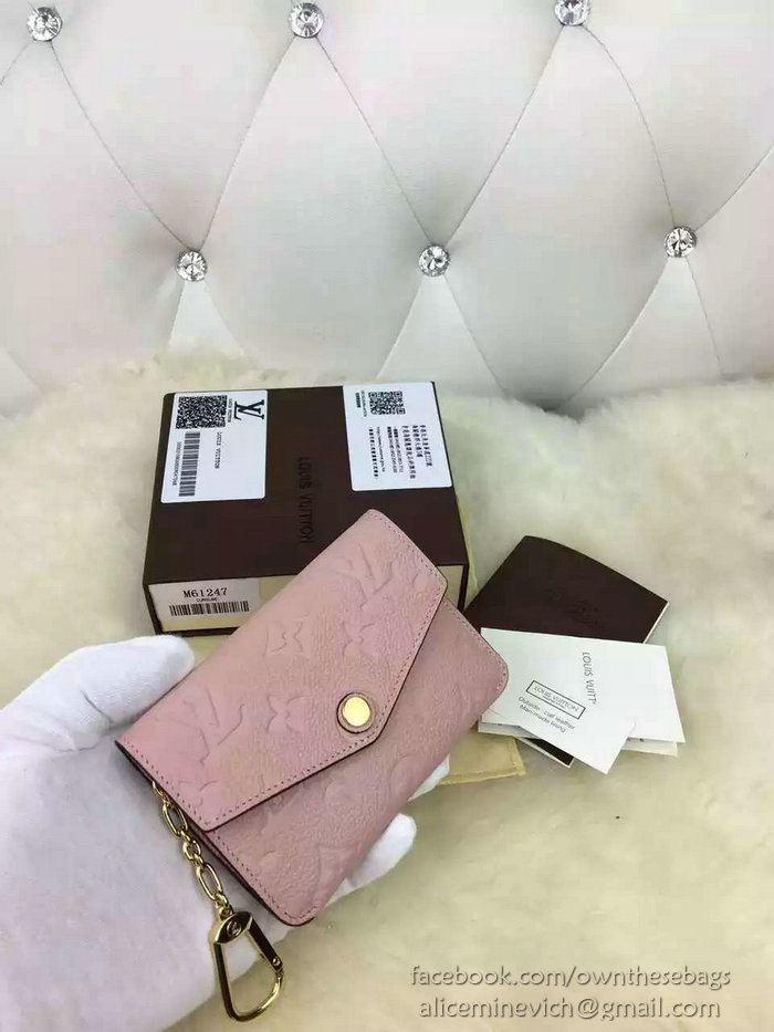 Louis Vuitton Monogram Empreinte Key Pouch Pink M60633