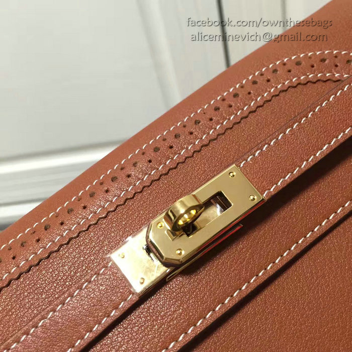 Hermes Kelly Clutch Bag in Black Swift Leather HK1210