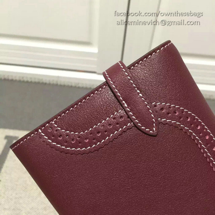 Hermes Kelly Clutch Bag in Fuchsia Swift Leather HK1210