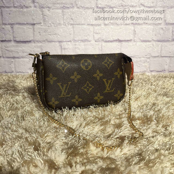 Louis Vuitton Monogram Canvas Mini Pochette Accessoires M58009