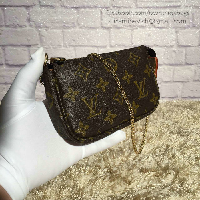 Louis Vuitton Monogram Canvas Mini Pochette Accessoires M58009