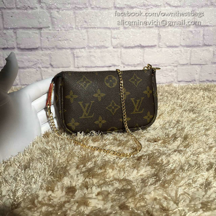 Louis Vuitton Monogram Canvas Mini Pochette Accessoires M58009