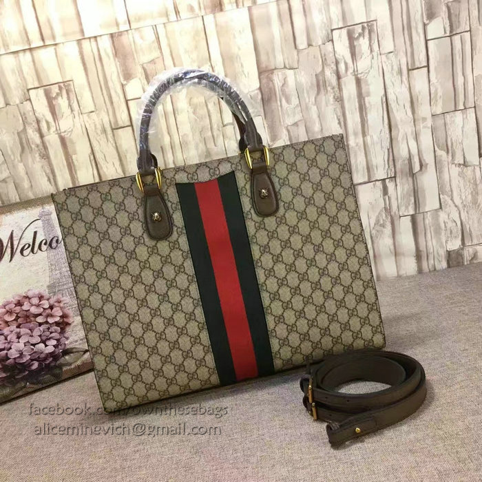 Gucci Web Animalier GG Supreme Tote 437541