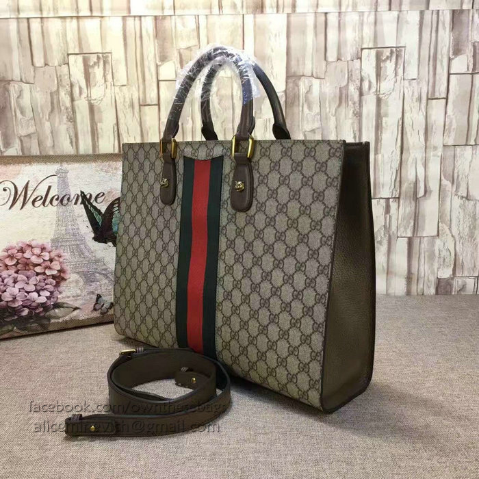 Gucci Web Animalier GG Supreme Tote 437541