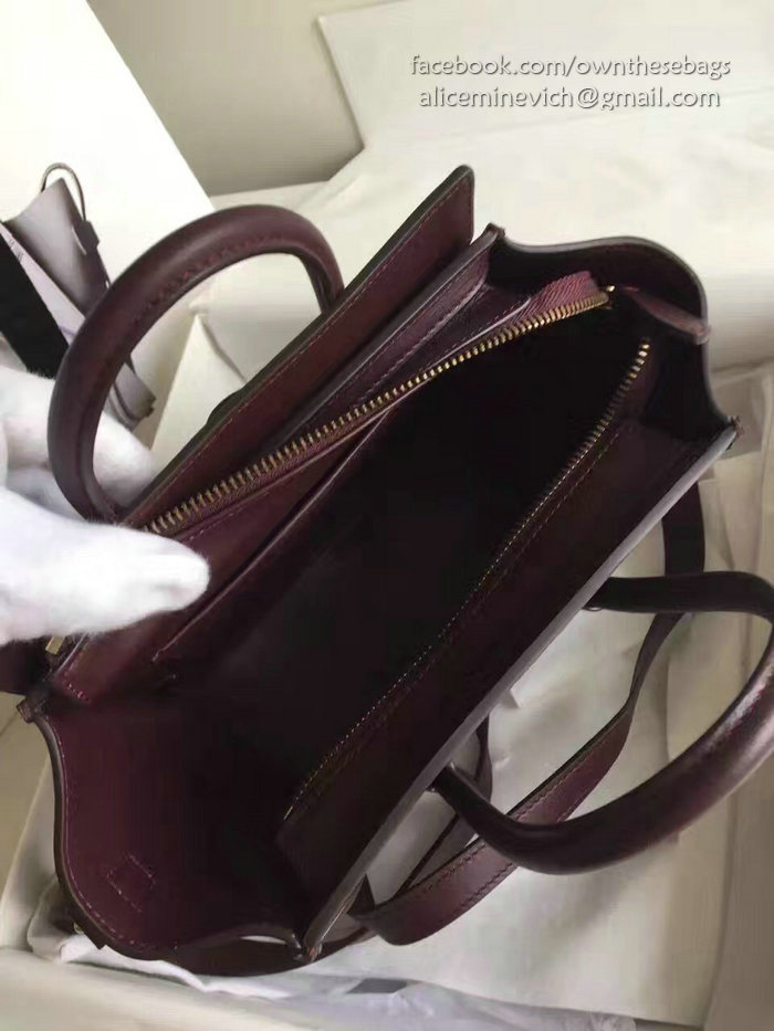 Celine Micro Luggage Burgundy Original Leather CL112540