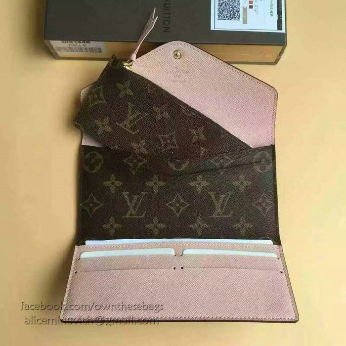 Louis Vuitton Monogram Canvas Josephine Wallet Rose Ballerine M41739