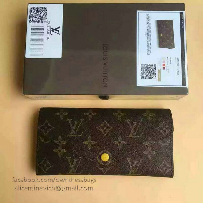 Louis Vuitton Monogram Canvas Josephine Wallet Yellow M41739